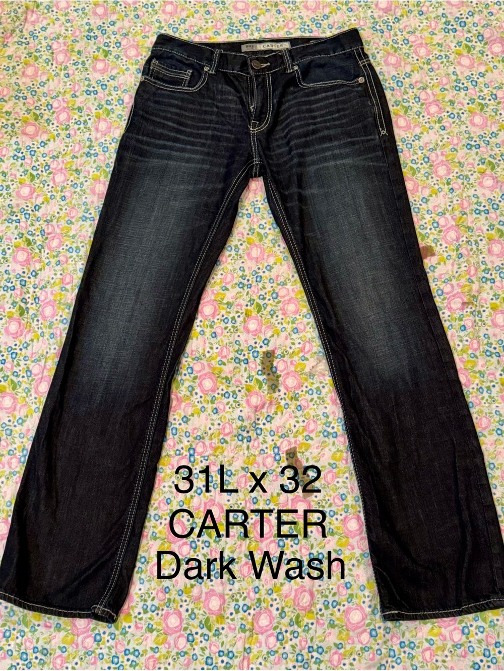Buckle Men Jeans Relaxed Dark Wash Black Denim